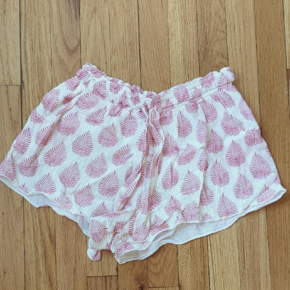 Elan Pink And White Flowy Shorts